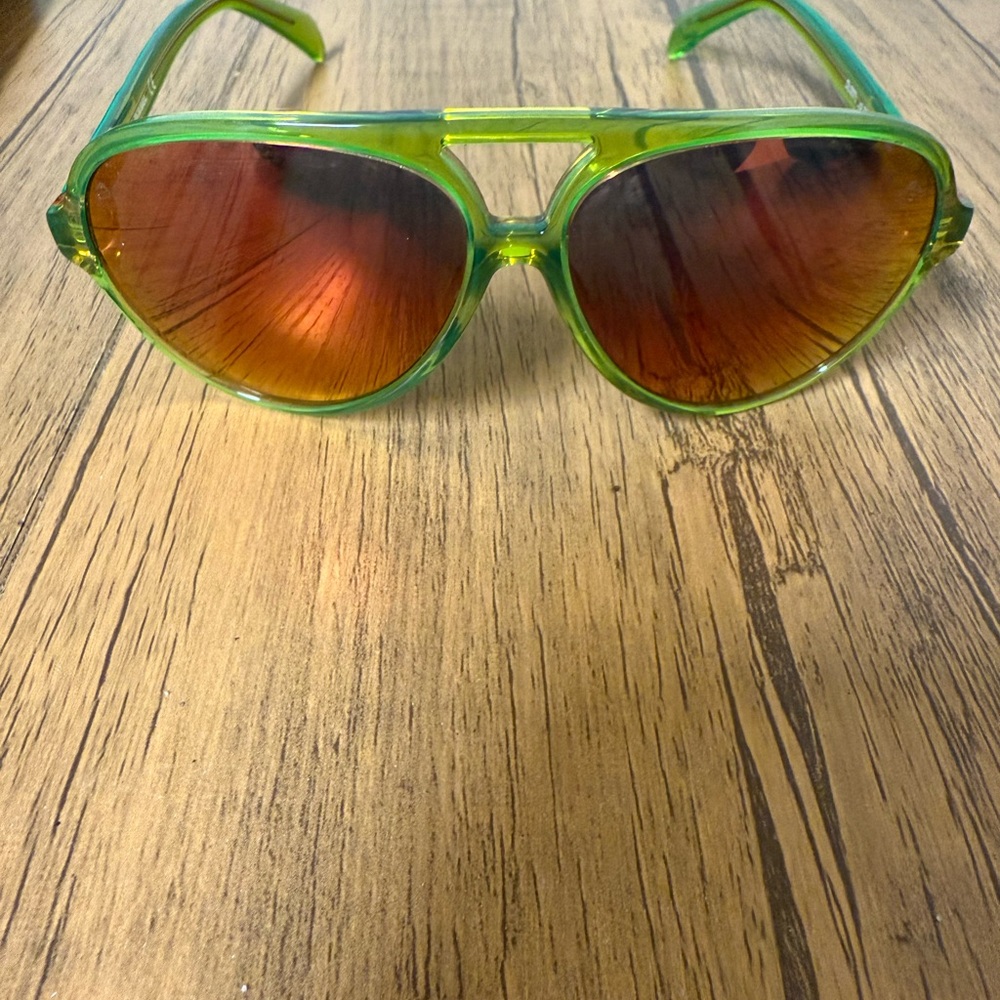 Diesel Sunglasses with Green Frames and Orange Lenses